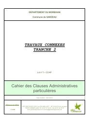 TRAVAUX CONNEXES TRANCHE 2 Cahier des Clauses ... - Sarzeau