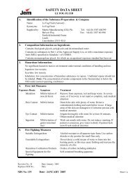 Jem Le Fog smoke fluid canister Safety Data Sheet - Point Source ...