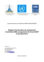 rapport d'activitÃ©s 2006 et perspectives 2007 - Afristat