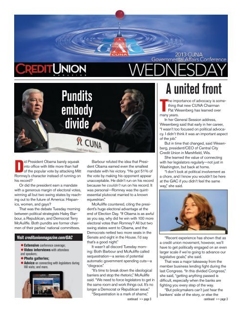 to read the full edition - Credit Union Magazine