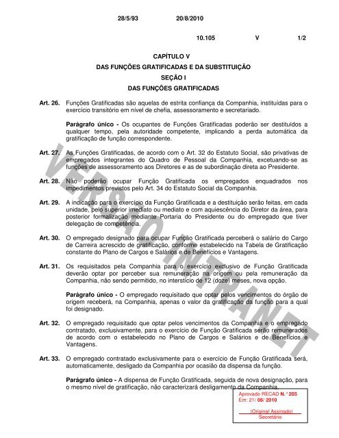 Regulamento de Pessoal - 10.105 (.pdf) - Conab