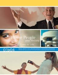 CMCC Annual Report, 2003-2004 - Canadian Museum of Civilization