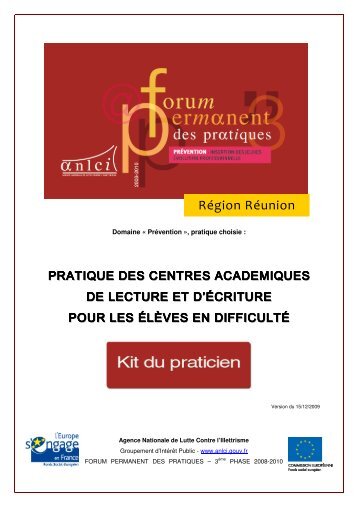 Pratique des centres académiques de lecture et d'écriture pour les ...