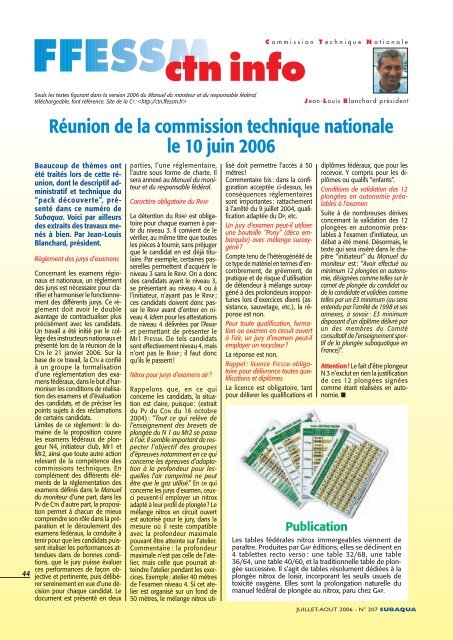 CTN INFO 207 - ffessm