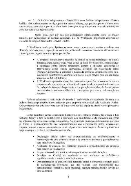 contabilidade criativa ea Ã©tica profissional - CCN - Departamento de ...