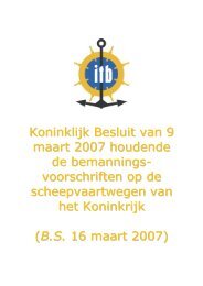 Koninklijk Besluit van 9 maart 2007 houdende de ... - Itb Info