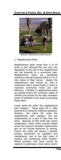 Parks, Recreation and Open Spaces - Moreno Valley