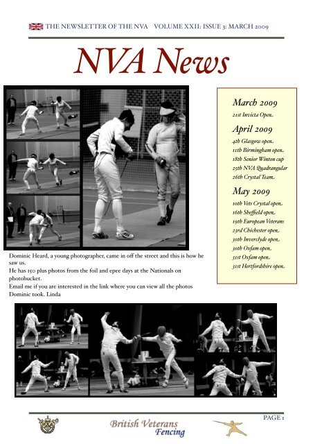 NVA Newsletter March 2009 HA - Veterans Fencing!