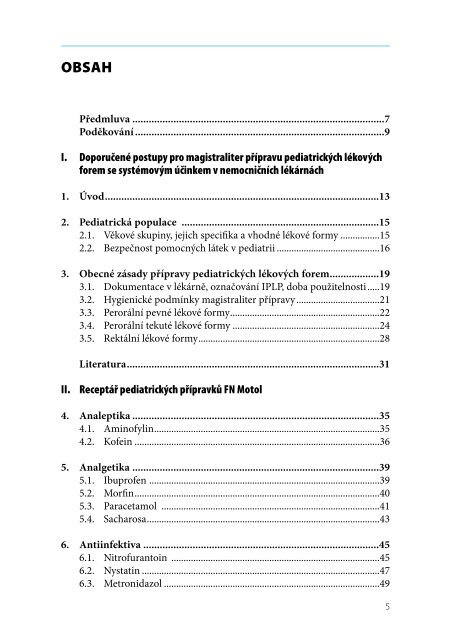 IndividuÃ¡lnÄ pÅipravovanÃ¡ lÃ©Äiva pro pediatrii - Databook.cz