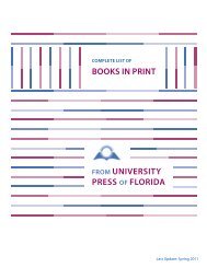 Books in Print pdf - University Press of Florida