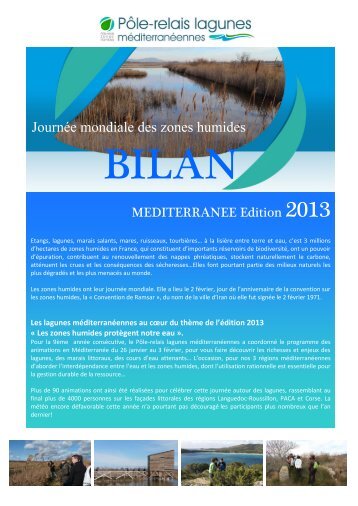 bilan des JMZH 2013 - PÃ´le-relais lagunes mÃ©diterranÃ©ennes