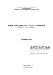 Efeito de Peixes Onívoros Sobre a Estrutura e Estabilidade ... - capes