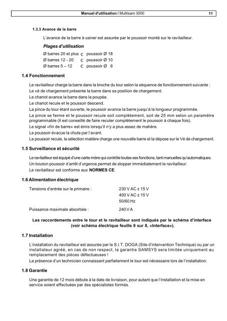 MULTISAM 3000 Manuel d'utilisation - Doga