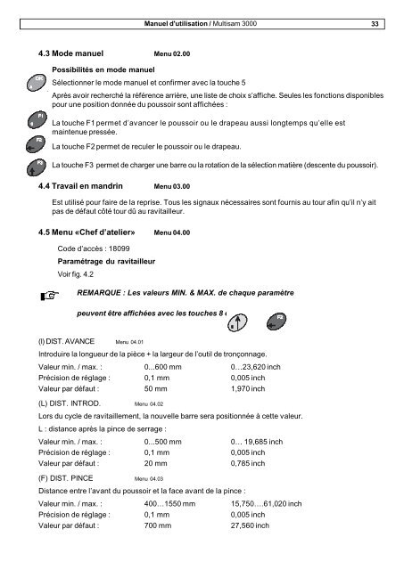 MULTISAM 3000 Manuel d'utilisation - Doga