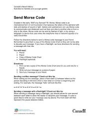 Send Morse Code (Download PDF) - Canadian War Museum