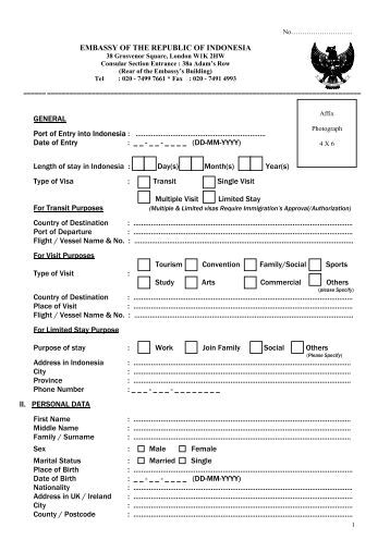 form visa indonesian embassy application diplomatic visa for form official / application form visa indonesian embassy application diplomatic visa for form official / application