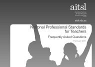 Black & White - AITSL, Australian Professional Standards for Teachers