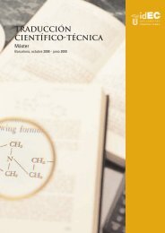 traducciÃ³n cientÃ­fico-tÃ©cnica - IDEC - Universitat Pompeu Fabra