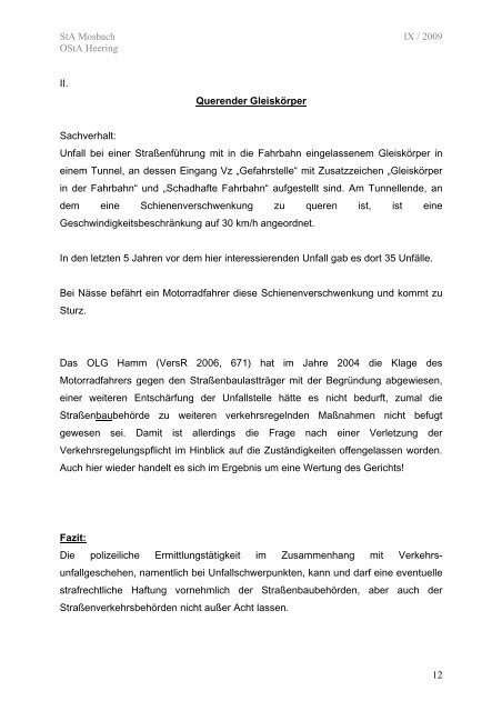 Eingreifen der Staatsanwaltschaft bei Straftaten im Zusammenhang ...