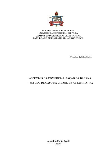 estudo de caso na cidade de altamira - pa - FEA - UFPA/Altamira