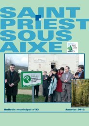 Janvier 2012 Bulletin municipal n°33 - Saint-Priest-sous-Aixe