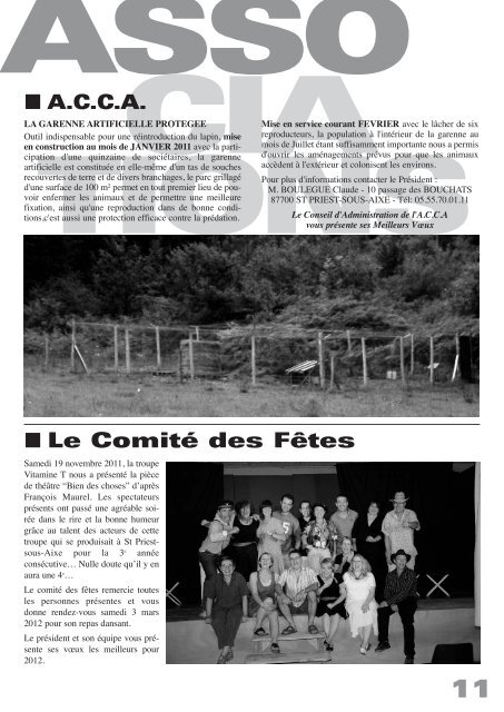 Janvier 2012 Bulletin municipal n°33 - Saint-Priest-sous-Aixe