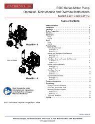 F-2729, Operation and Maintenance Instructions - Waterous