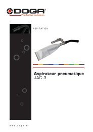 Aspirateur pneumatique JAC 3 - Doga