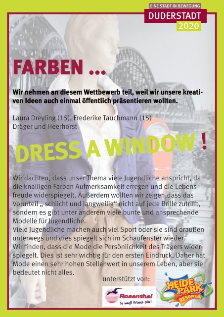 DRESS A WINDOW ! - Duderstadt 2020