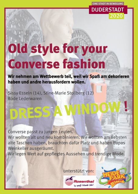 DRESS A WINDOW ! - Duderstadt 2020