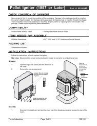 Pellet Igniter (1997 or Later) Part # 99300148 - Travis Industries ...