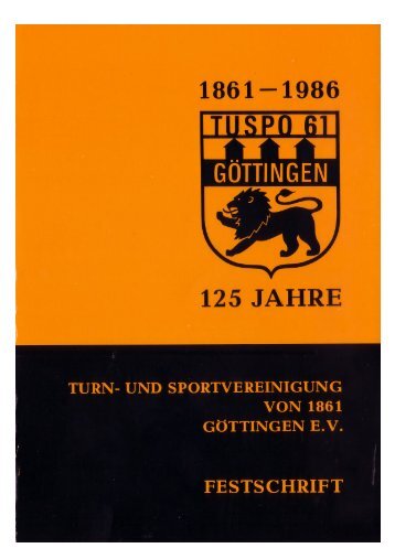 Festschrift zum 125-jährigen Vereinsjubiläum - Tuspo 1861 ...