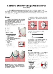 Elements of removable partial dentures - Dentalstrategy