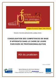 Consolidation des compétences de base d'apprentis dans le cadre ...