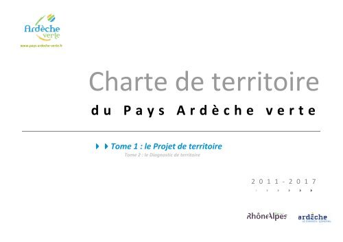 charte tome1 29 septembre - Syndicat Mixte de l'ArdÃ¨che Verte