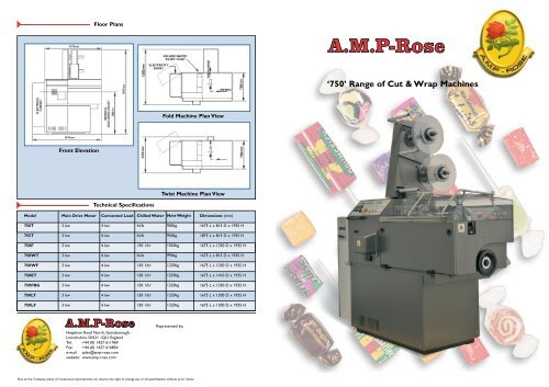 AMP-Rose '750' Range of Cut & Wrap Machines - TradeKey