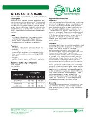 Technical Data Sheet - Atlas Construction Supply, Inc