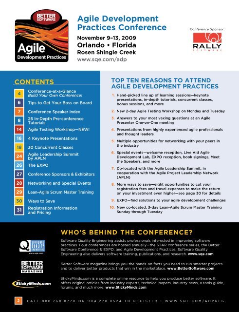 Agile Development Practices Conference - SQE.com