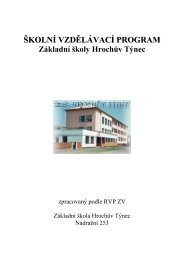 ŠKOLNÍ VZDĚLÁVACÍ PROGRAM - ZŠ Hrochův Týnec