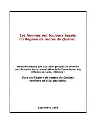 Les femmes ont toujours besoin du Régime de rentes du Québec.