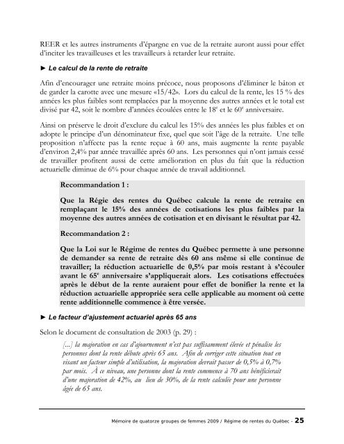 Les femmes ont toujours besoin du Régime de rentes du Québec.