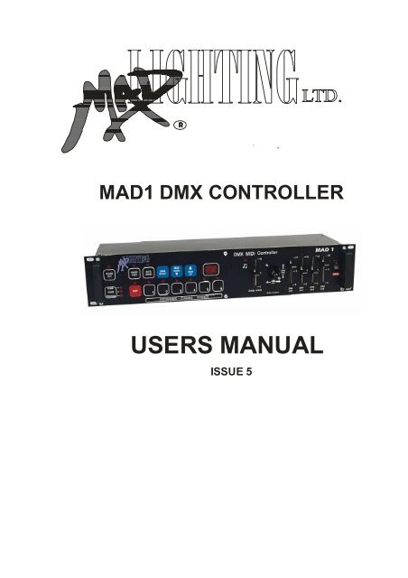 Mad 1 DMX controller - Point Source Productions Ltd.