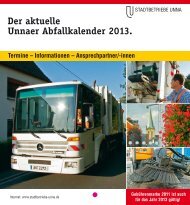 Der aktuelle Unnaer Abfallkalender 2013. - Stadtbetriebe Unna