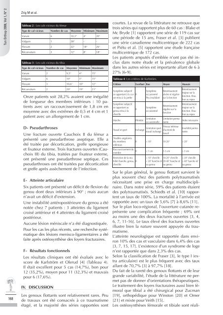 Le genou flottant : Ã©tude rÃ©trospective de 39 cas - ResearchGate