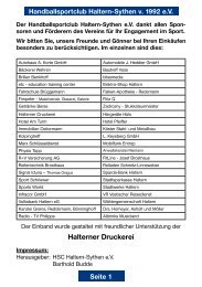 Halterner Druckerei - HSC Haltern-Sythen 1992 e. V.