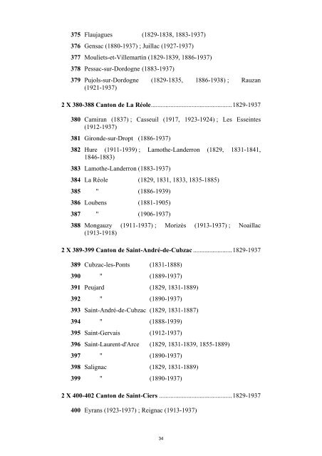 Note sur le classement des papiers de - Archives dÃ©partementales ...