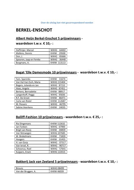 waardebon twv € 10 - Allesvan.nl