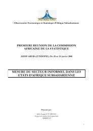 mesure du secteur informel dans les etats d'afrique ... - Afristat