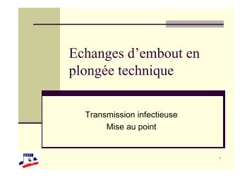 Echanges d'embout en plongÃ©e technique - ffessm