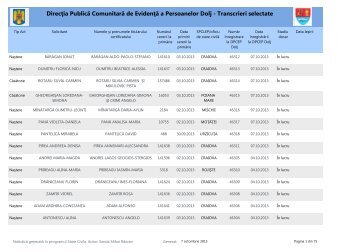 Aici - Evidenta a Persoanelor Dolj